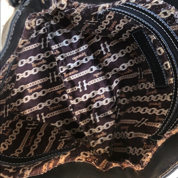 TIGNANELLO Black Pebble Leather Shoulder Bag - Picture 2 of 16